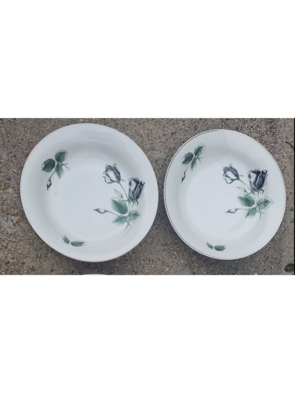 2 Rosenthal - Continental Midnight Rose Coupe Soup Bowls